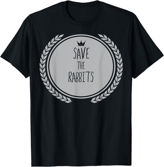 Save the RABBITS Animal RABBIT T-Shirt in Black