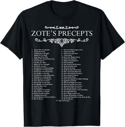 MathWare Funny Nerdy Zote's Precepts Knight Gamer T-Shirt