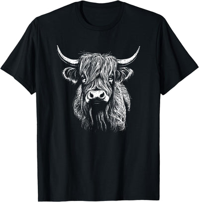 Highland Cow T-Shirt - Premium Scottish Cattle Apparel