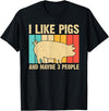 Cool Pig Gifts Farmer Pigs Accessories & Stuff Funny Pig For Men Women Farm Animal Swine Vintage Pig Lovers T-Shirt - Black
