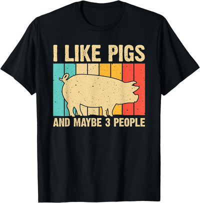 Funny Pig For Men Women Farm Animal Swine Vintage Pig Lovers T-Shirt