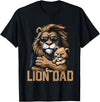 Lion Dad Sunglasses Fathers Day Lion Dad and Baby Funny Fathers Day Daddy Lions Lovers T-Shirt - As Pictured