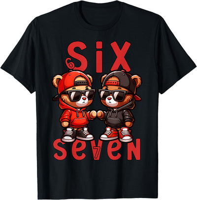 67 Teddy Bear 6 7 Meme for Boys Kids Cute School Six Seven T-Shirt