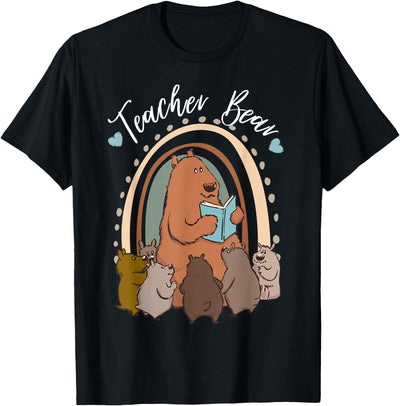 Teacher Bear Reading Appreciation Teacher Graphic T-Shirt