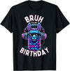 Llama Birthday Apparel Family Party Birthday Tees Bruh Its My Birthday Llama Boy Kids Girl Family Funny Party T-Shirt - Black