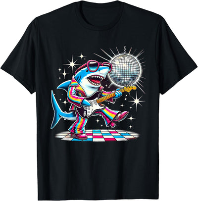 Disco Shark Halloween Tees Aesthetic Shark Disco T-Shirt