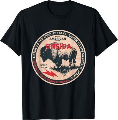 Cow Tribe Oneida Indian Born Freedom Wild Buffalo T-Shirt