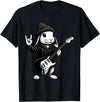 Cute Easter Bunny Rabbit Rock Guitar Music Player Animal T-Shirt in Black