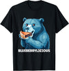 Funny Pastry Design Bear Pie Confectioner Cake Baking Thanksgiving Blueberrylicious Blueberry Pie T-Shirt - Black