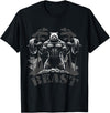 Bodybuilder Beast Bär macht Hante Workout im Wald Gym Bodybuilding/Fitness Workout Beast Bear with Dumbbell T-Shirt - As Pictured