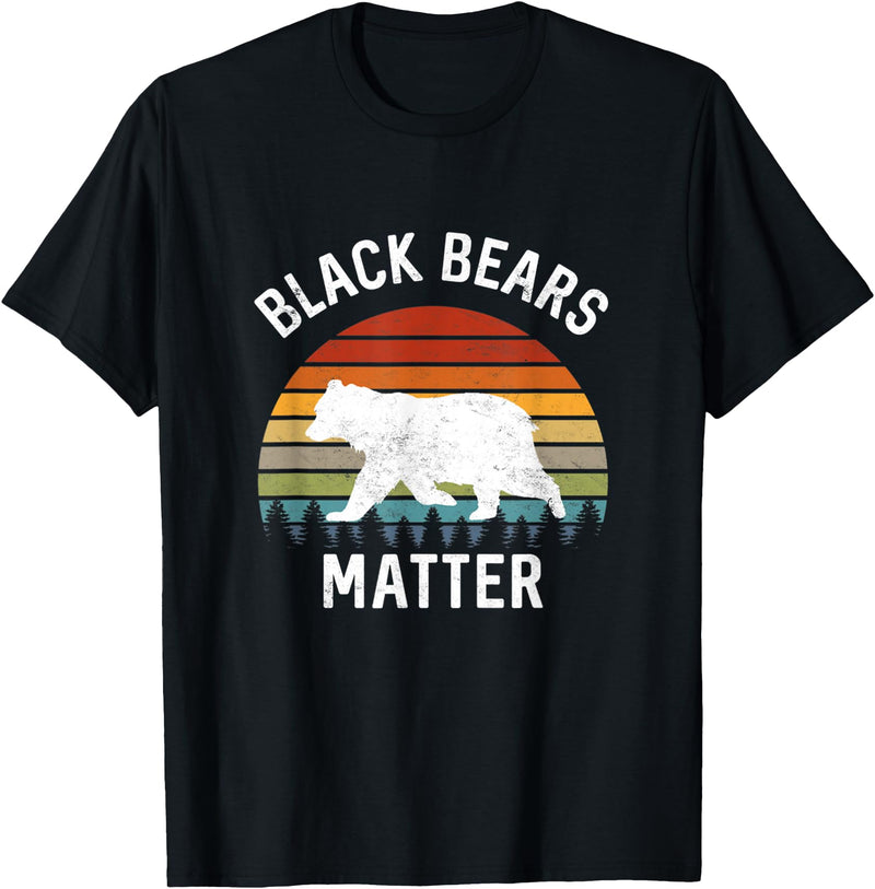 Save The Black Bear Camping Gear Black Bears Matter Animal lover Of Nature Outdoors Camping T-Shirt - Black