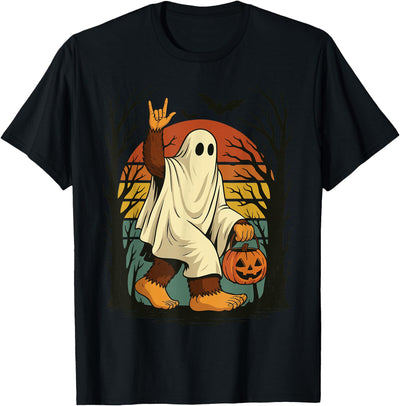 Bigfoot Sasquatch Spooky Paranormal Bigfoot Halloween Ghost T-Shirt