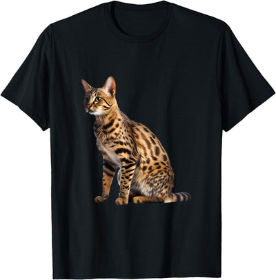 Sweet Savannah Cat Design Savannah Cat Portrait T-Shirt