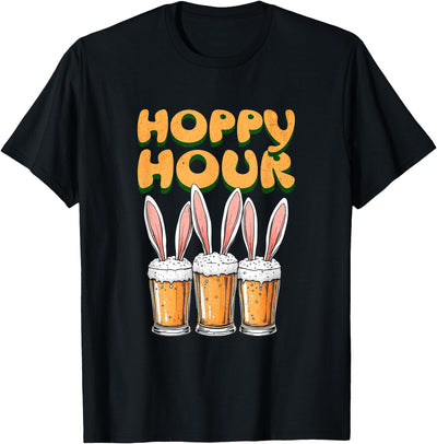 Hoppy Hour Beer Mugs with Bunny Ears T-Shirt