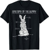 Rabbit Anatomy Bunny Lover Animal Pet Owner Gift T-Shirt in Black