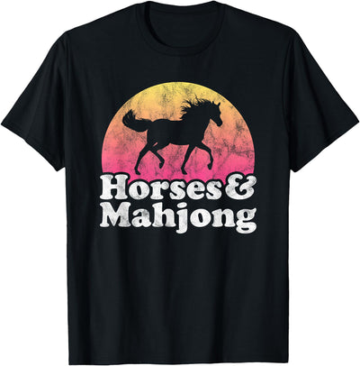 Horses and Mahjong Apparel Co Horse and Mahjong Women or Girls Horses T-Shirt