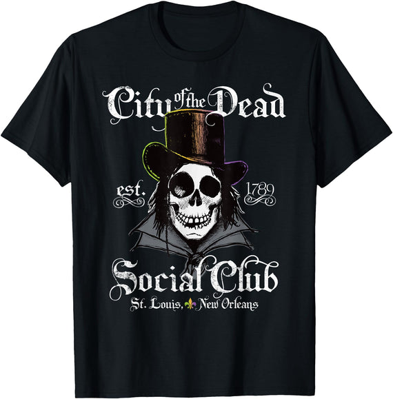 All Hallows Eve Tees by ADS New Orleans Voodoo Doctor Goth Skull Halloween T-Shirt - Black