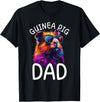 Guinea Pig Lovers Designs Guinea Pig Lovers Colorful Pop Art Mens Guinea Pig Dad T-Shirt - Black