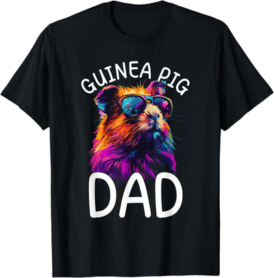 Guinea Pig Lovers Colorful Pop Art Mens Dad T-Shirt