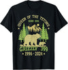 Vintage National Park Outfits Bear Lovers Apparel. Queen Of The Tetons Grizzly 399 National Park 1996-2024 T-Shirt - Black