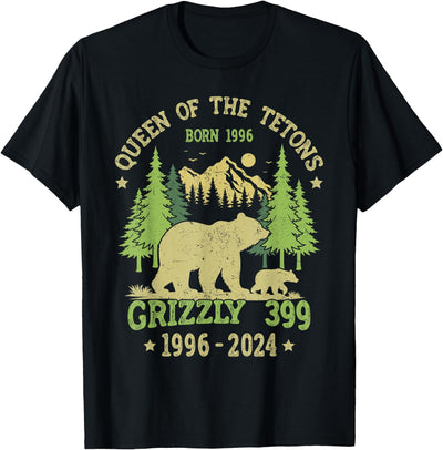 Queen Of The Tetons Grizzly 399 National Park 1996-2024 T-Shirt