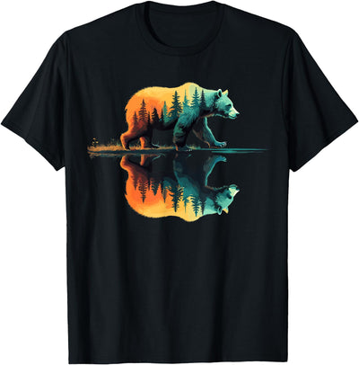 Nature Forest Mountains Trees Wildlife Bear T-Shirt