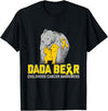 Cute Bear Support Childhood Cancer Awareness Dada Bear Support Childhood Cancer Awareness T-Shirt - Black