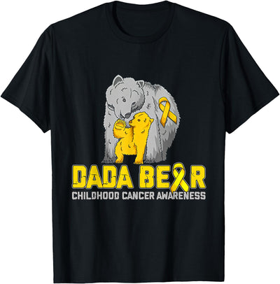 Dada Bear Support Childhood Cancer Awareness T-Shirt