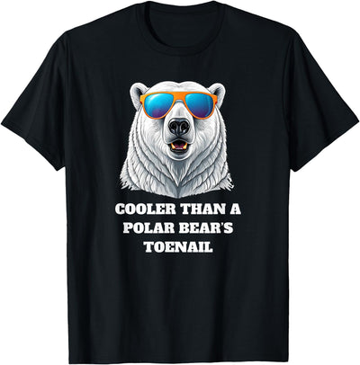 Cooler than a Polar Bear’s Toenail Cute north pole polar bear wearing sunglasses. T-Shirt