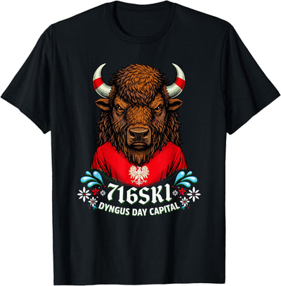 Cow Polish Pride 716ski Dyngus Day Capital Buffalo Ny Bison T-Shirt