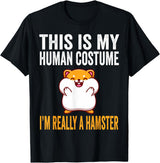This is My Human Costume I'm Really A Hamster Halloween Kids T-Shirt - Black