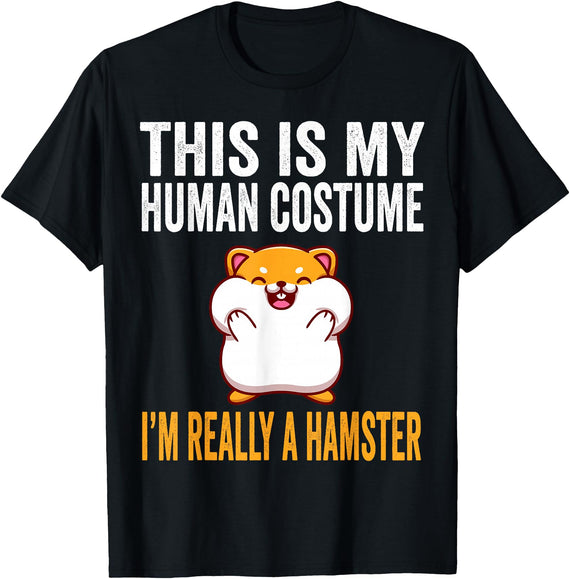 This is My Human Costume I'm Really A Hamster Halloween Kids T-Shirt - Black