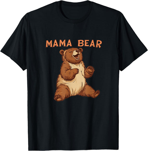 Happy Mama Bear Cool Vibes with Mama Bear Costume T-Shirt - Black