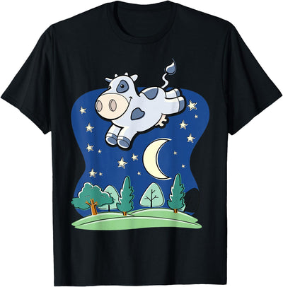 Cow Jumps Over the Moon Funny Hilarious T-Shirt
