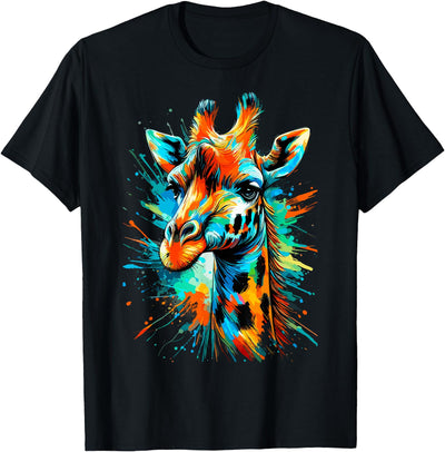 Colorful Giraffe Animal T-Shirt
