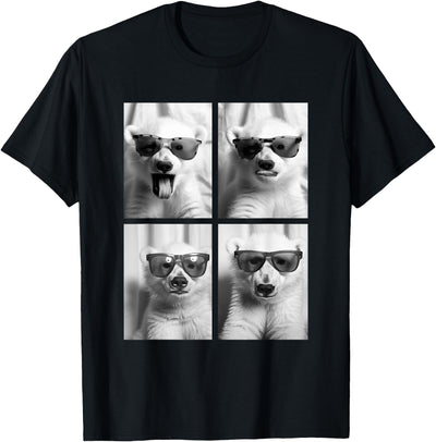 Baby Polar Bears with Sunglasses Cute Bear Cubs Photo Booth T-Shirt