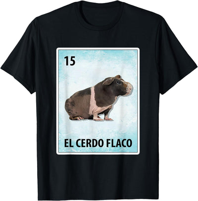 El Cerdo Flaco Mexican Skinny Pig Cards T-Shirt