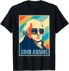 President John Adams Tees 4th Of July John Adams President Retro Patriotic T-Shirt - Black