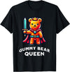 Gummy Bear Funny Quote Gummy Bear Queen Funny Gummy Bear Lovers Saying Illustration T-Shirt - Black