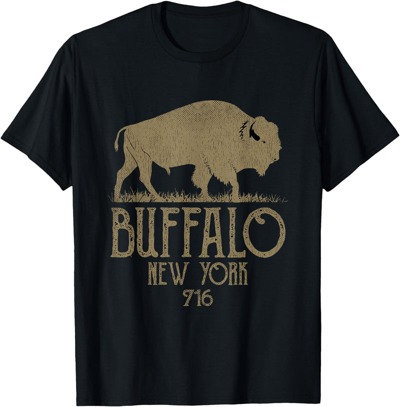 B-LO WNY Gift Ideas Buffalo NY Stuff Merch BFLO WNY Clothing Area Code 716 Buffalo New York T-Shirt - Black