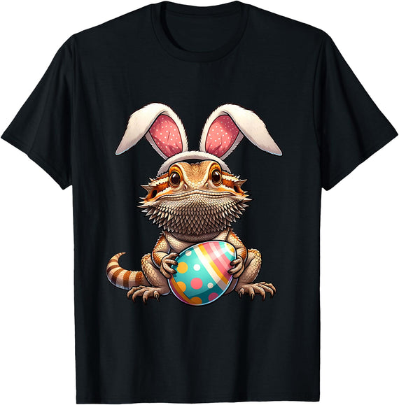 Easter Bearded Dragon Pets Pet Egg Eggs Bunny Rabbits T-Shirt in Black