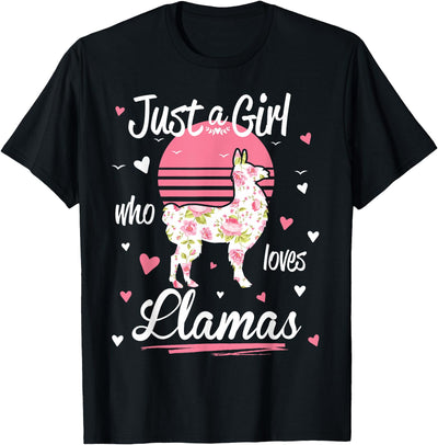 Pack A Punch Just A Girl Who Loves Llamas Llama Shirt Vintage T-Shirt