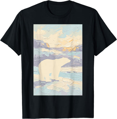 Polar Bear Arctic Painting Wildlife Nature Lover Art Kids T-Shirt
