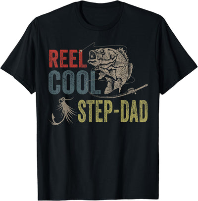 Reel Cool Step-Dad Fishing T-Shirt