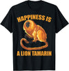 Happiness Is A Golden Lion Tamarin Tees Co. Glück ist ein Goldener Löwe Tamarin Monkeys Zoo Keeper T-Shirt - Black