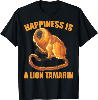 Glück ist ein Goldener Löwe Tamarin Monkeys Zoo Keeper T-Shirt