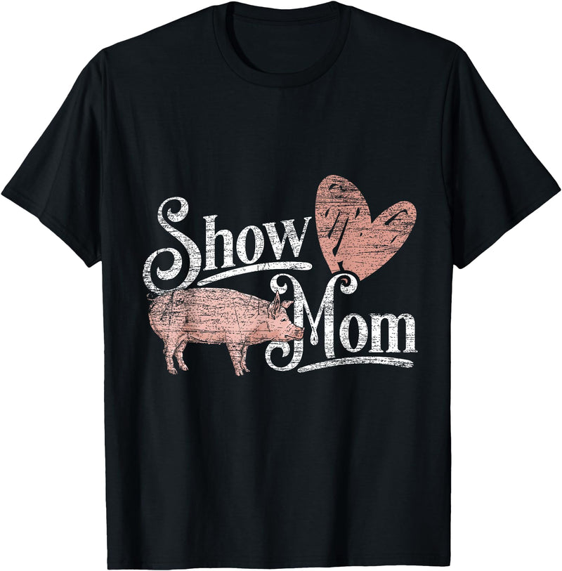 Azienda Agricola Maiale Shirt Pig Gift Idea Show Mom Pig T-Shirt - Black