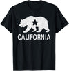 California Bear Souvenirs California State Flag Republic Of California T-Shirt - Black