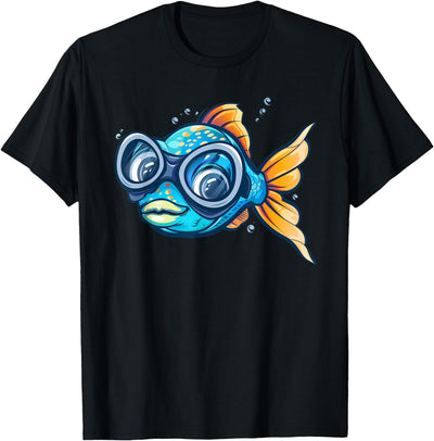 Funny Fish Face Outfit for Summer and Fishes Lovers T-Shirt