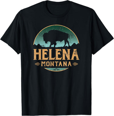 Cow Montana Wild West Helena Montana Mt Buffalo Bison T-Shirt